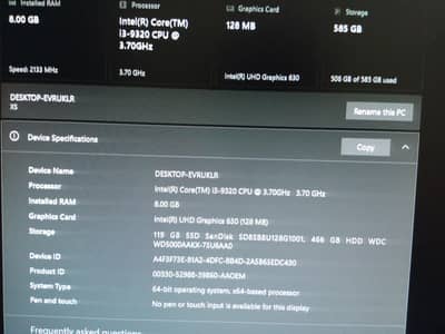 Core i3 9th gen pc
