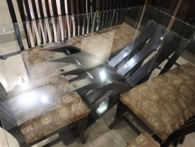 Glass 8 Seater Dining Table