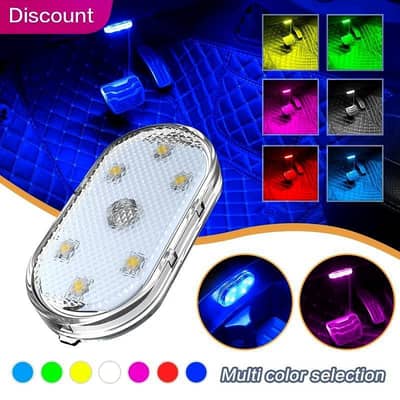 USB Rechargeable LED Torch Light For Car Multicolor Abs