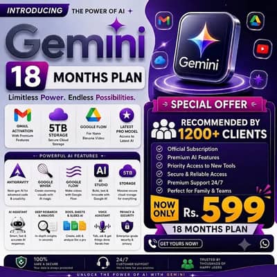 Google Gemini AI – 18 Months Premium Plan