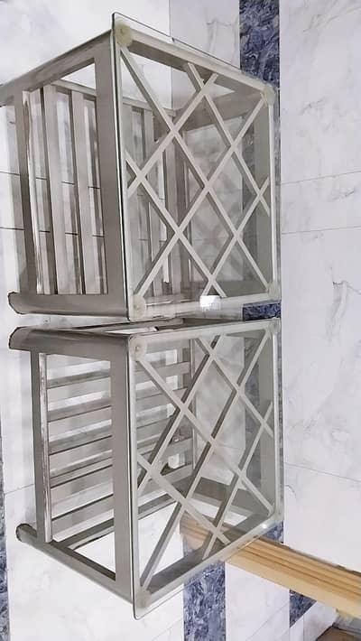Glass corner tables,in a very good condition