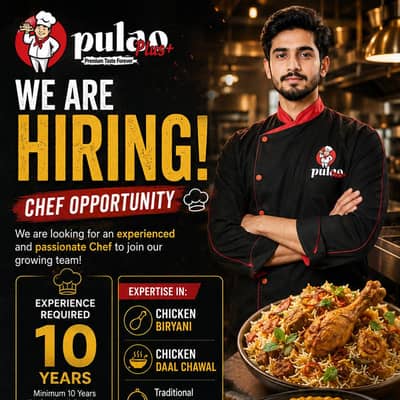 WE ARE HIRING ! CHEF OPPORTUNITY   CHEF OPPORTUNITY
