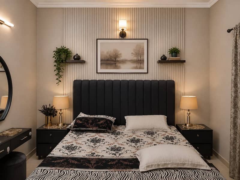 Bed with side tables 0
