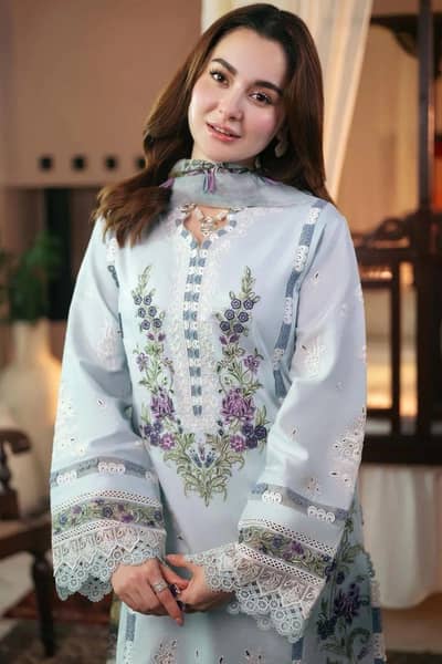 Unstitched Chikankari Lawn Suit - Free Delivery