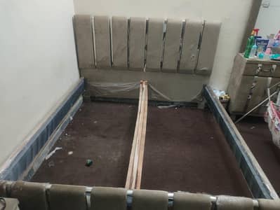 bed with dressing