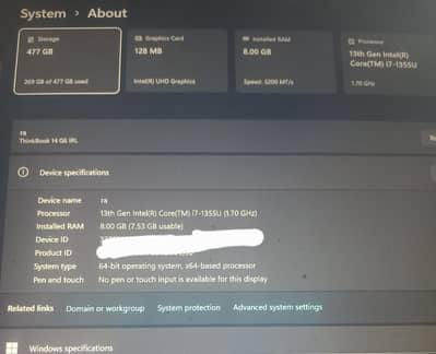 Lenovo Thinkbook 14 i7 13 gen ,Delivery available