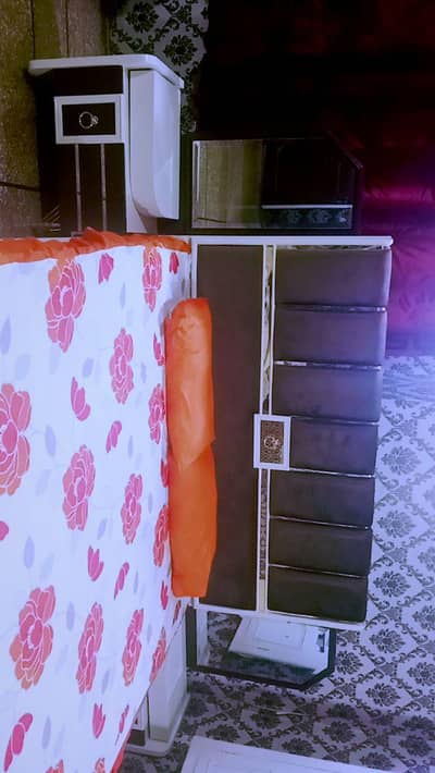 bed and dressing