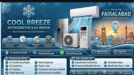AC & Refrigerator Repair, Installation & AC Cleaning Services in fsd