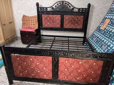 Bed Double king size mattress iron stand baking oven
