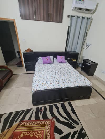 Double Bed with mattress & Dressing For Sale