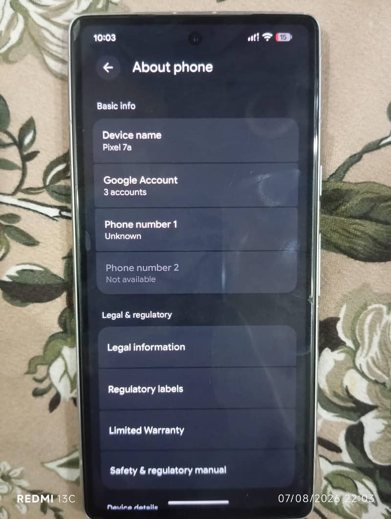 Google Pixel 7a 4