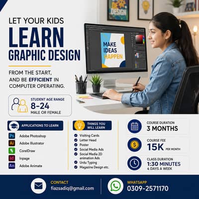 Learn Graphic Design in 3 Months | Age 8–24 | Practical Training