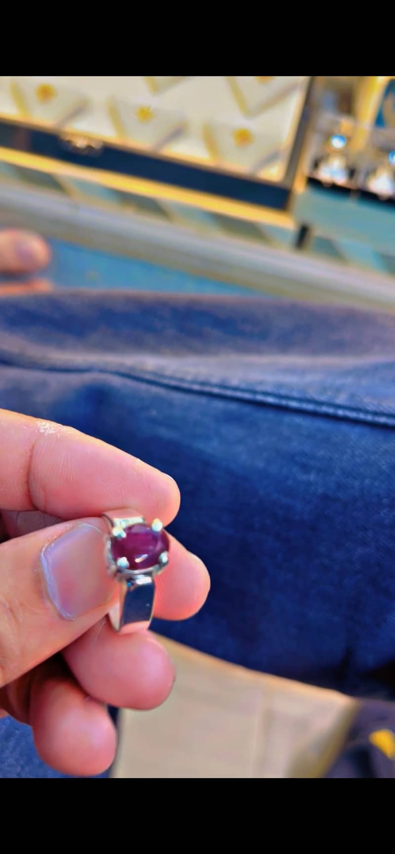 Natural Ruby Hand made silver ring 1