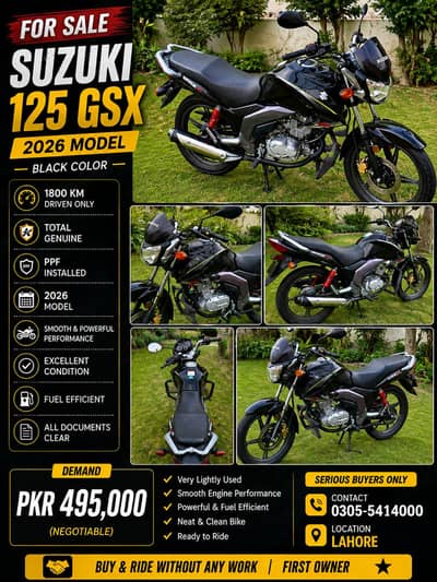 SUZUKI 125 GSX. PRETTY BIKE FOR BIKE LOVERS. LIKE NEW.
