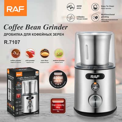 RAF Electric Coffee Bean Grinder 400W – Stainless Steel Grinder