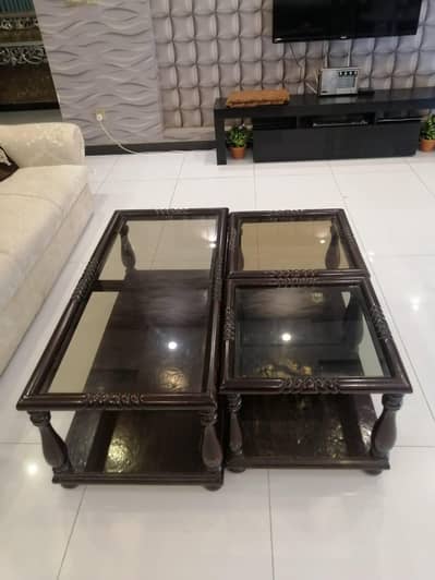 Sofa front and side tables