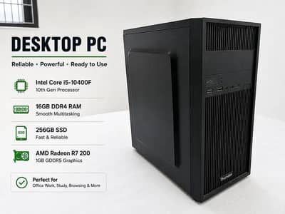 Intel Core i5-10400F | 16GB RAM | 256GB + 120GB SSD | Desktop PC