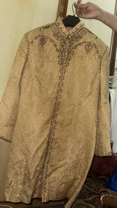 Golden Sherwani | Worn Once | Excellent Condition | Rs. 4,000