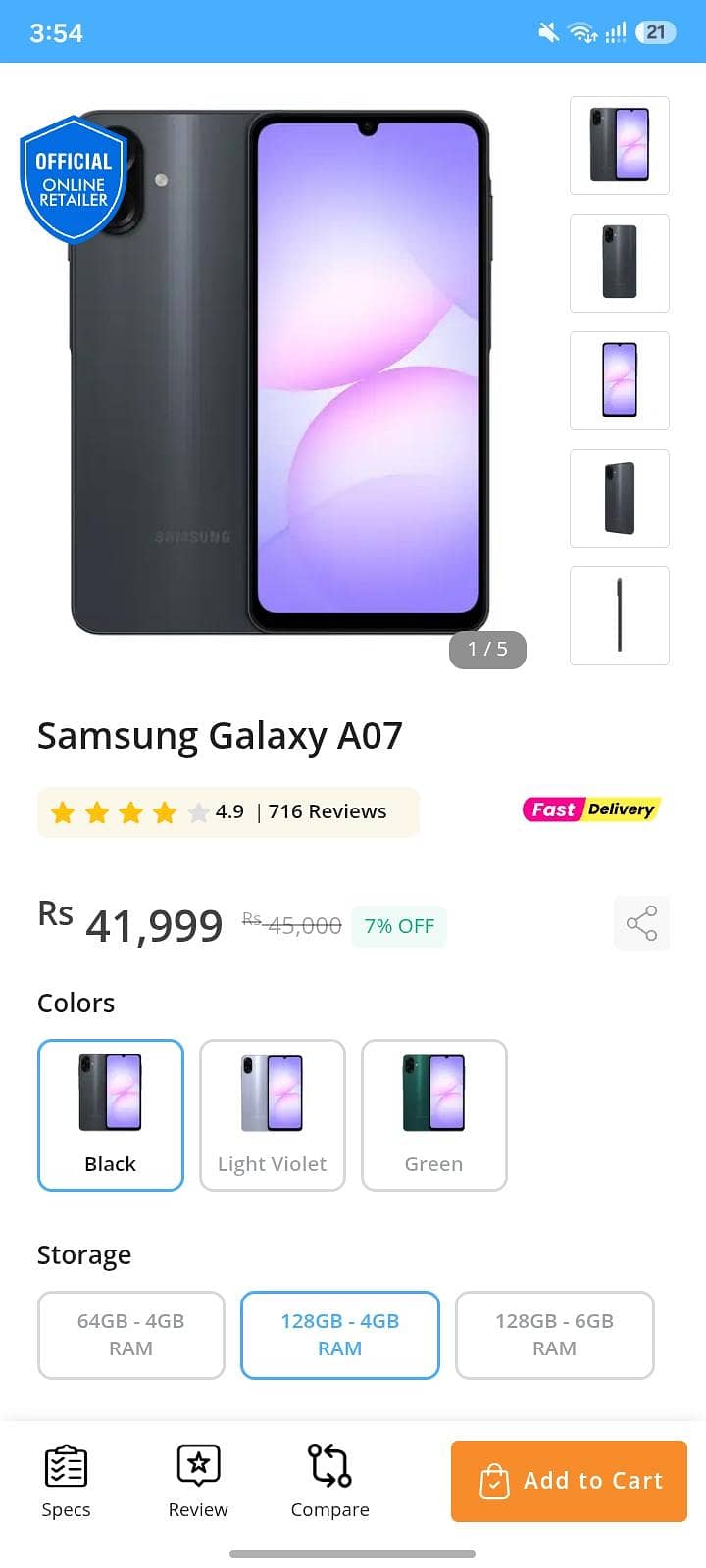 Samsung A07 6