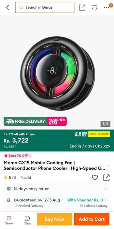 CX19 Magnetic Phone Cooling Fan