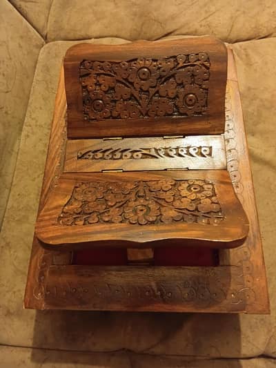 sheesham wood Qur'an paak box and Rahal