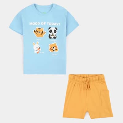 Infant Boys Cotton Interlock 2Pcs Suit MOOD OF TODAY