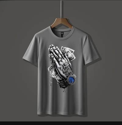 Men Graphic Print Grey T-Shirt - Premium Quality