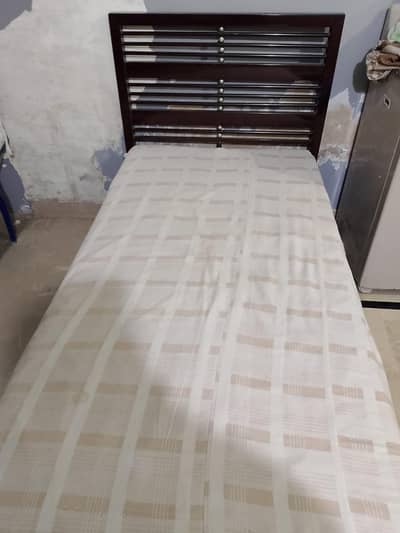 iron bed with mattress use good condition