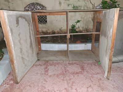 Carpenter make pigeons cage with Japanese wood.