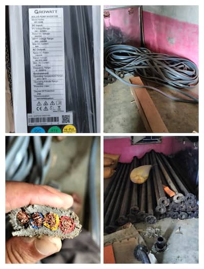 submersible moter and pump, inverter, submersible flate cable,GI pipe