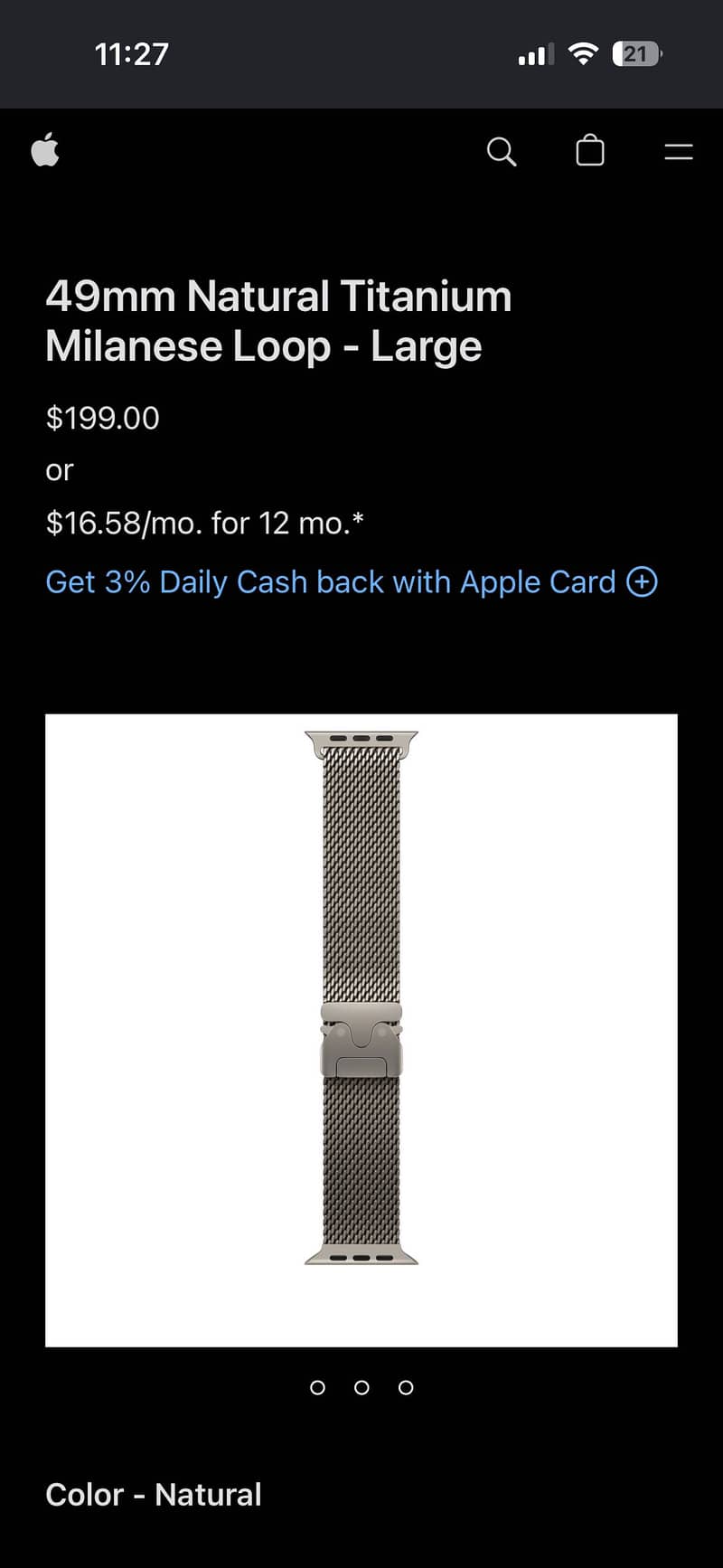 Apple watch ultra titanium loop 1