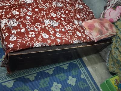 bed with mattress