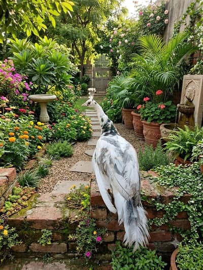 peacock male silver paid
