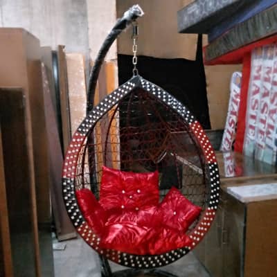Hanging Egg Swing Chair & cushions with Stand –