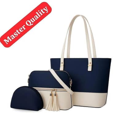 *Product Name*: Women's 3-Piece Blue Leather Tote Set
