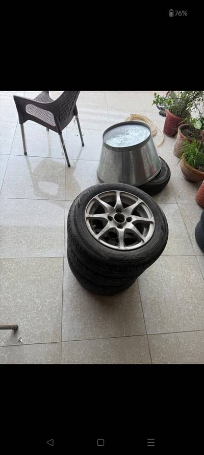 impoted alloy rims 13" aur tyr new condition