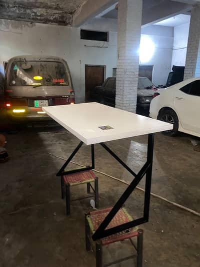 Modern Wooden computer Table / Study Table with Stylish Iron Frame