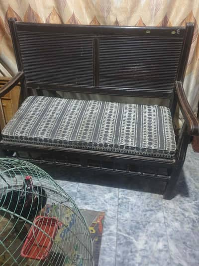 wooden sofa