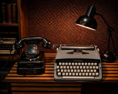 Vintage Rotary dial Telephone with Front Exchange Control Selector