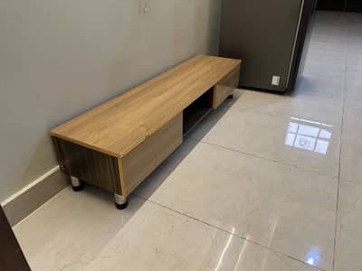 Light Brown Wooden Console