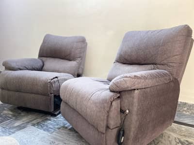 Dolce vita Recliner sofa set steel frame automatic