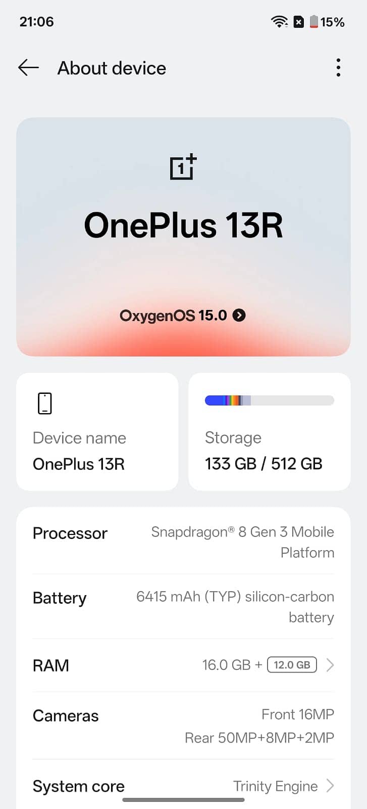One Plus 13R 6