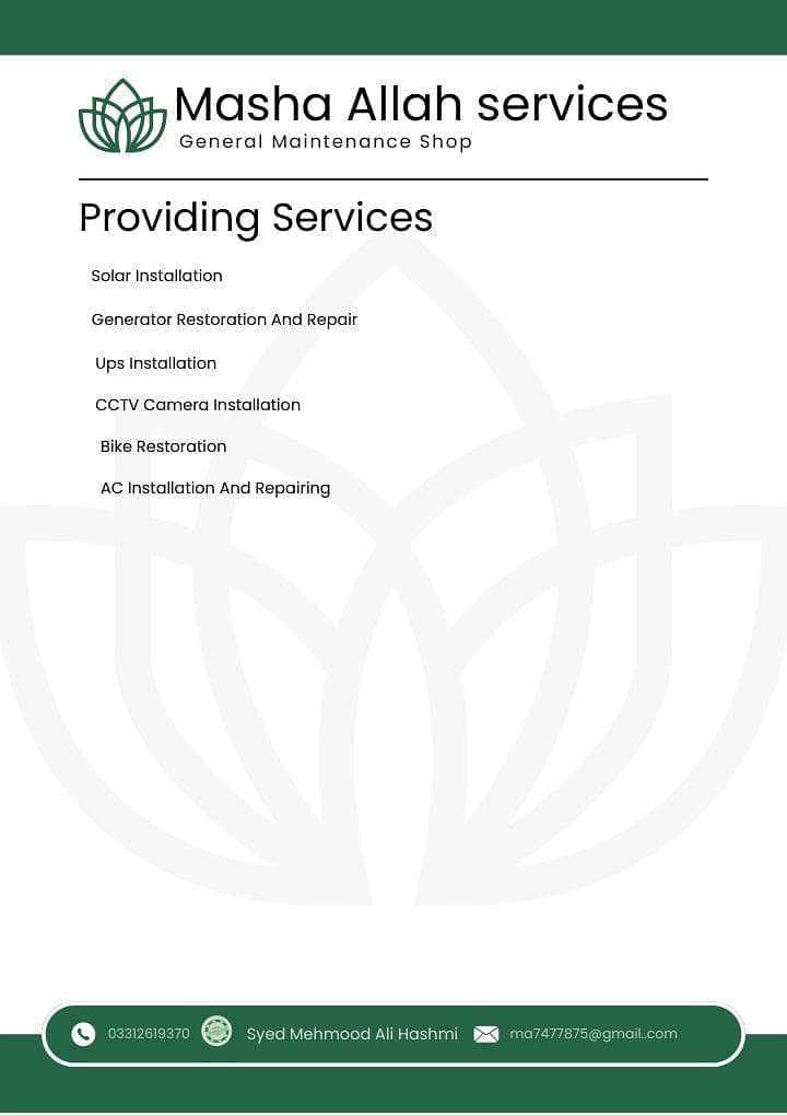 Ma Sha Allah Services 0