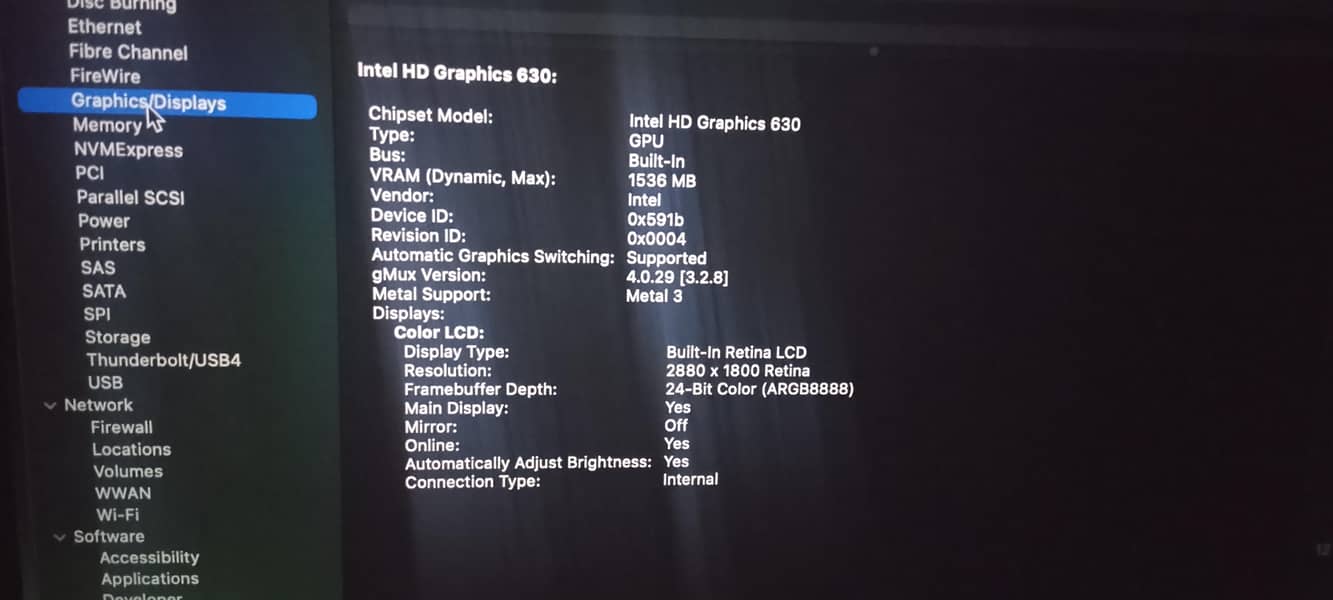 MacBook pro 2017 7