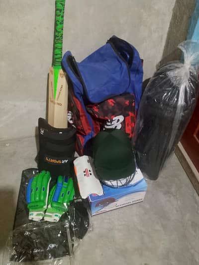 complete cricket kit for sale-Geay Nicolls Bat + NB bag-3days used