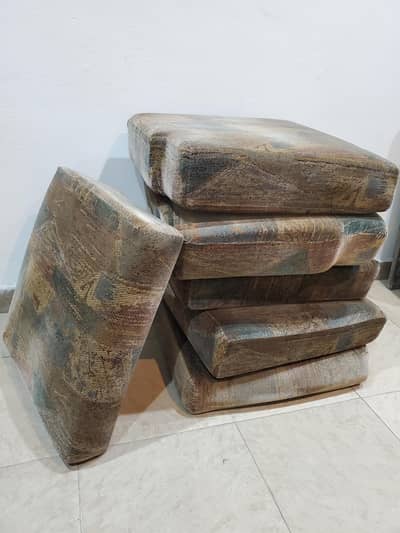Set of 6 Sofa Seat Cushions – Good Condition
