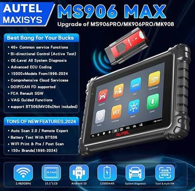 AUTEL MS906 MAX OBD2 CAR SCANNER DISGNOSTIC TOOL LAUNCH 2026 MODEL
