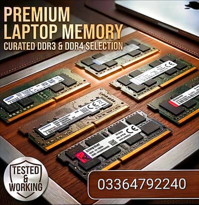 Multiple Laptop RAMs for Sale - DDR4 & DDR3 (8GB & 4GB)