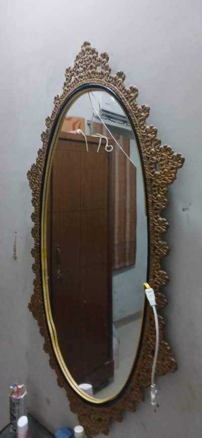 sofa cum bed and mirror with stand available for sale