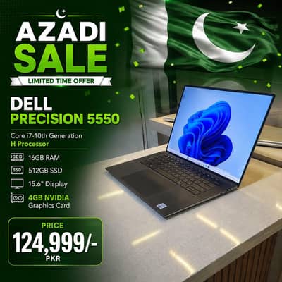AZADI SALE | Dell Precision 5550 | 4GB NVIDIA Graphics Card